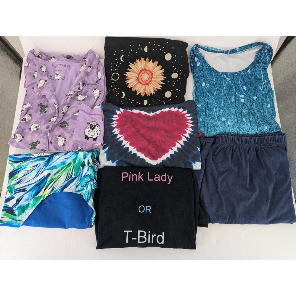 Women Plus 4XL Clothing Lot Celestial Moon Tie Dye Heart Sunflower Sheep Novelty